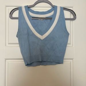 cropped sweater vest